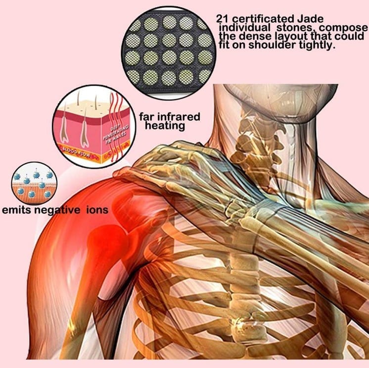 Source Eliminates Muscle Back Pain Massage Heat Vest Cape Natural Jade  Stone Negative Ions Mattress Far Infrared Shoulder Pad on m.