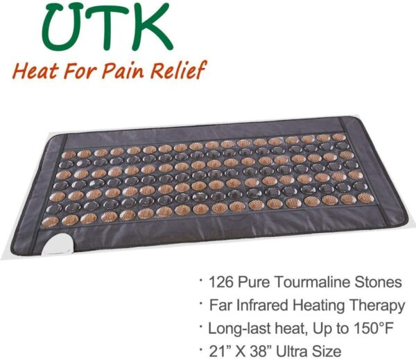 UTK Tourmaline Infrared Heat Pad Medium Plus 21" x 38" Details